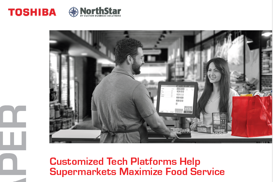 Customized Tech Platforms Help Supermarkets Maximize Food Service Whitepaper" Cover image Customized Tech Platforms Help Supermarkets Maximize Food Service Whitepaper